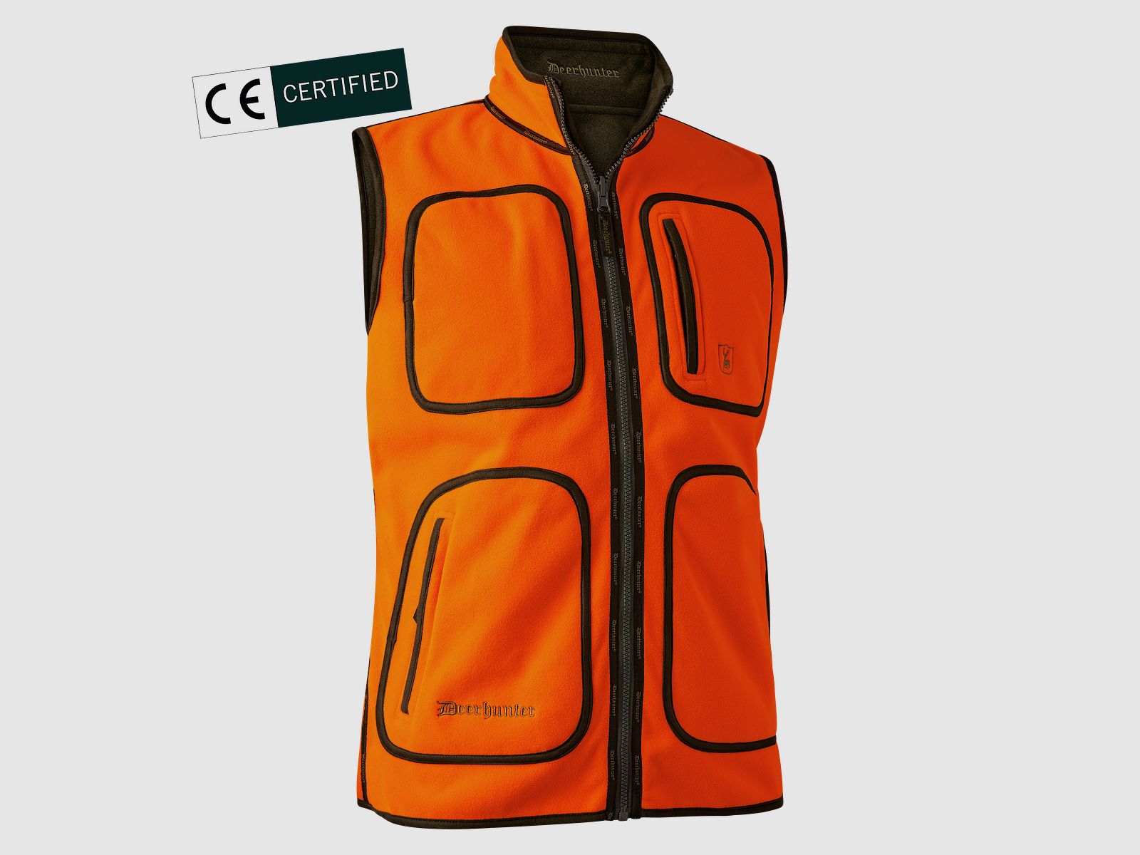 Deerhunter Gamekeeper Gilet en Polaire Réversible Homme Orange de Sécurité M