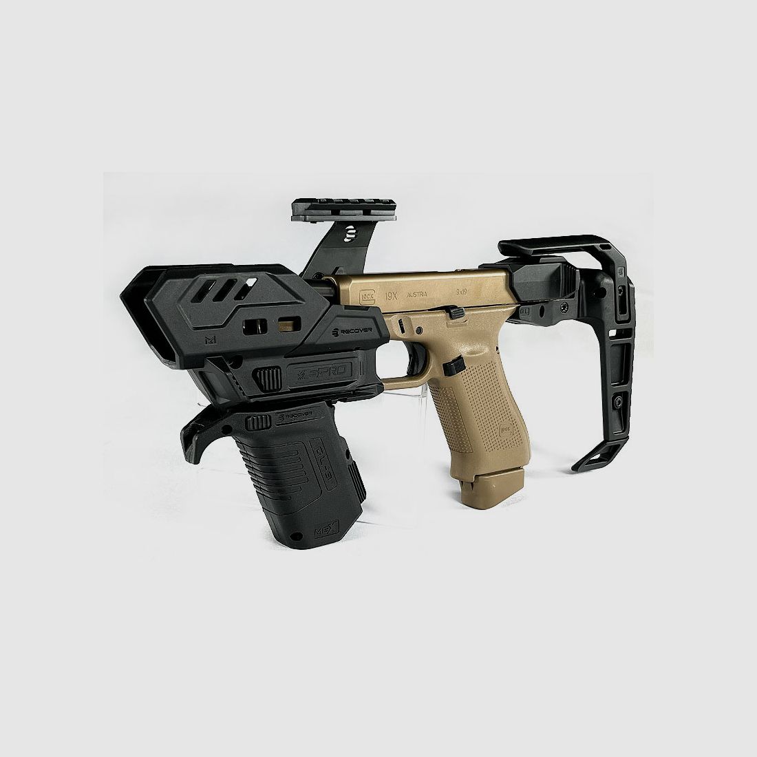 RECOVER GLOCK Conversion FULL Kit SPRO MG Calcio Pistol 1-colore Nero
