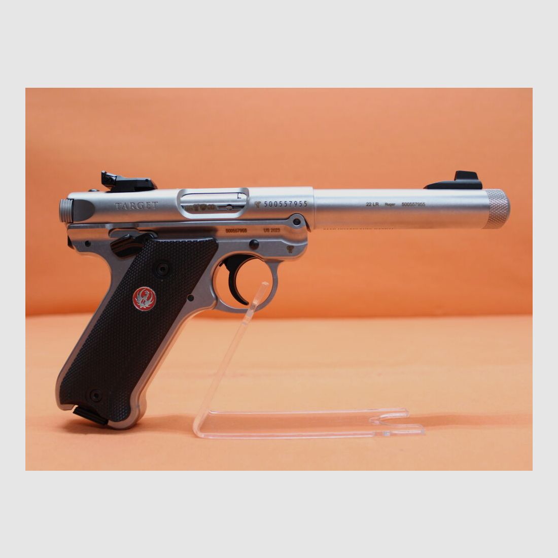 Ruger Ha.Pistole .22lr Ruger MARK IV Target Stainless THR 5,5" Lauf/ Gewinde 1/2-28 (.22lfB/.22L.R. MK4)
