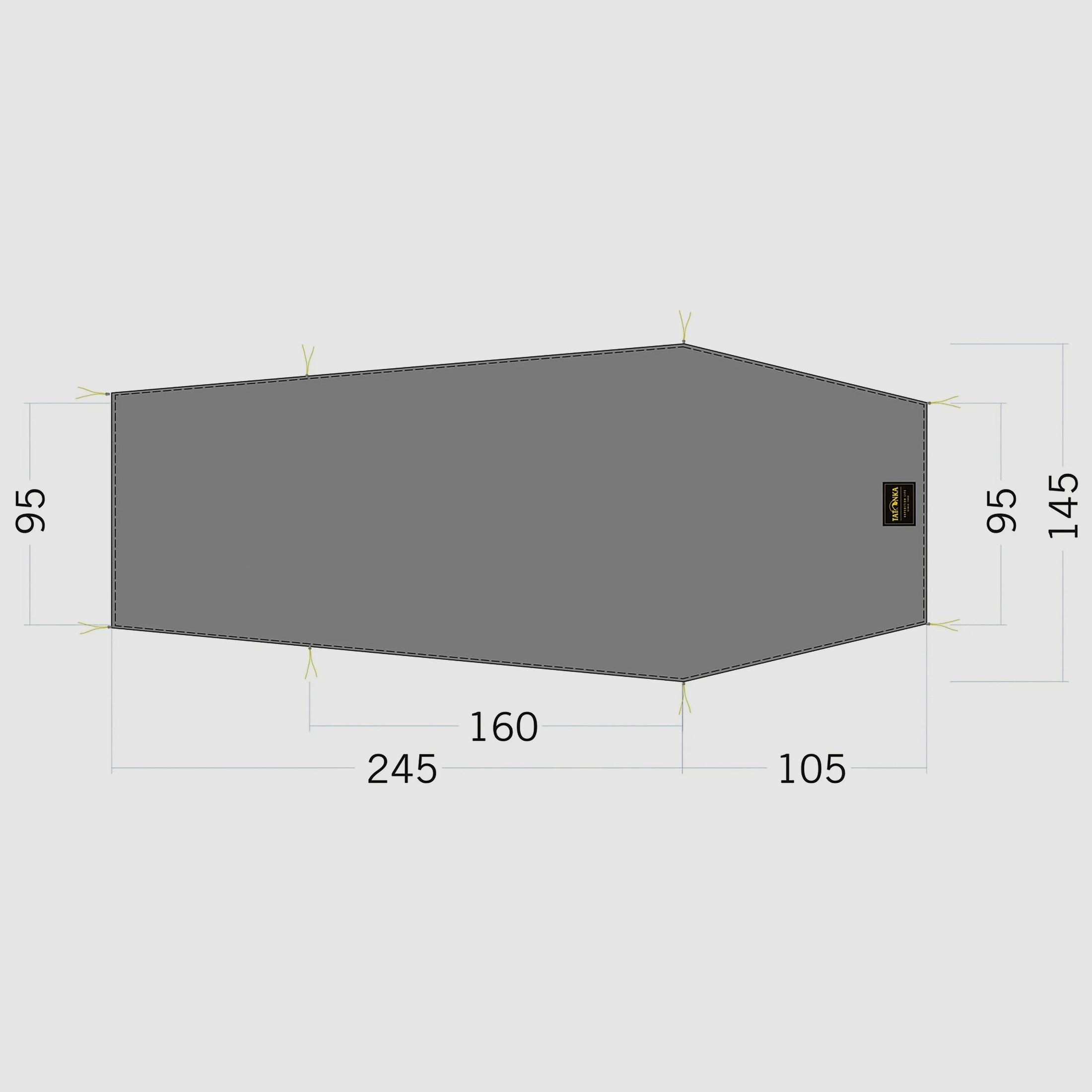 Tatonka Tatonka Zeltunterlage Floor Sheet LT Gargia 2 steingrau oliv