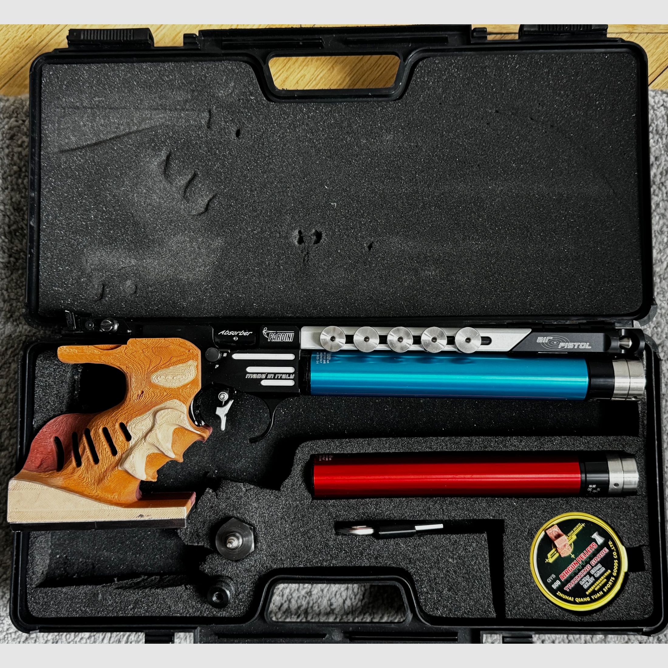 Pardini K12 Absorber rest air pistol caliber 4.5mm grip M/L