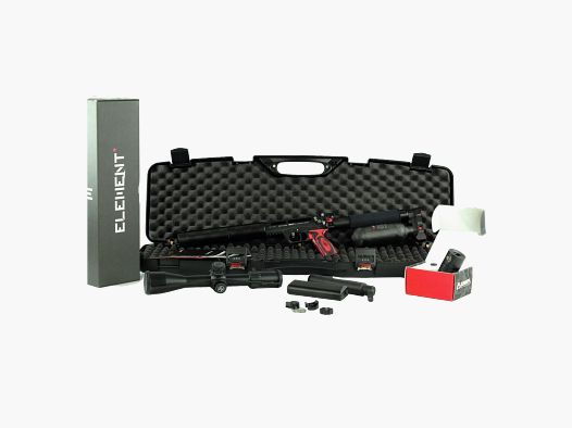 EDgun Leshiy 2 - 250 Kaliber 4,5mm inkl. Schalldämpfer + Carbonflasche + Element Optics Titan + Koffer #Second Hand