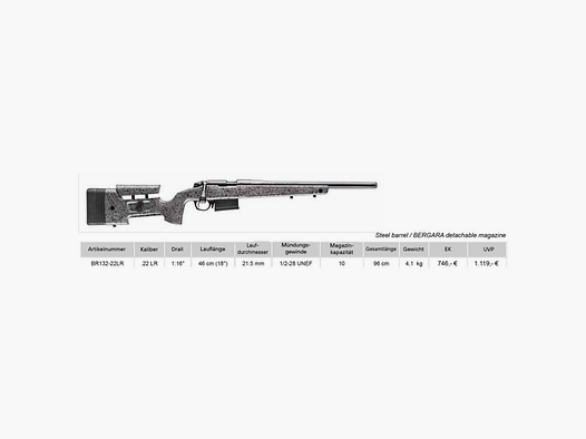 Bergara Rimfire B14-R Trainer Steel