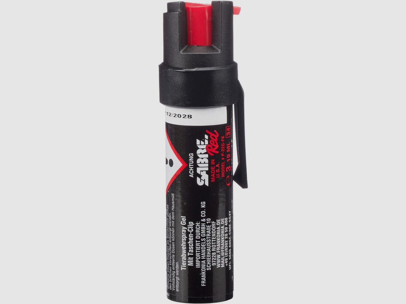 Sabre Red Abwehrspray Gel mit Clip, Bild 1 von 7