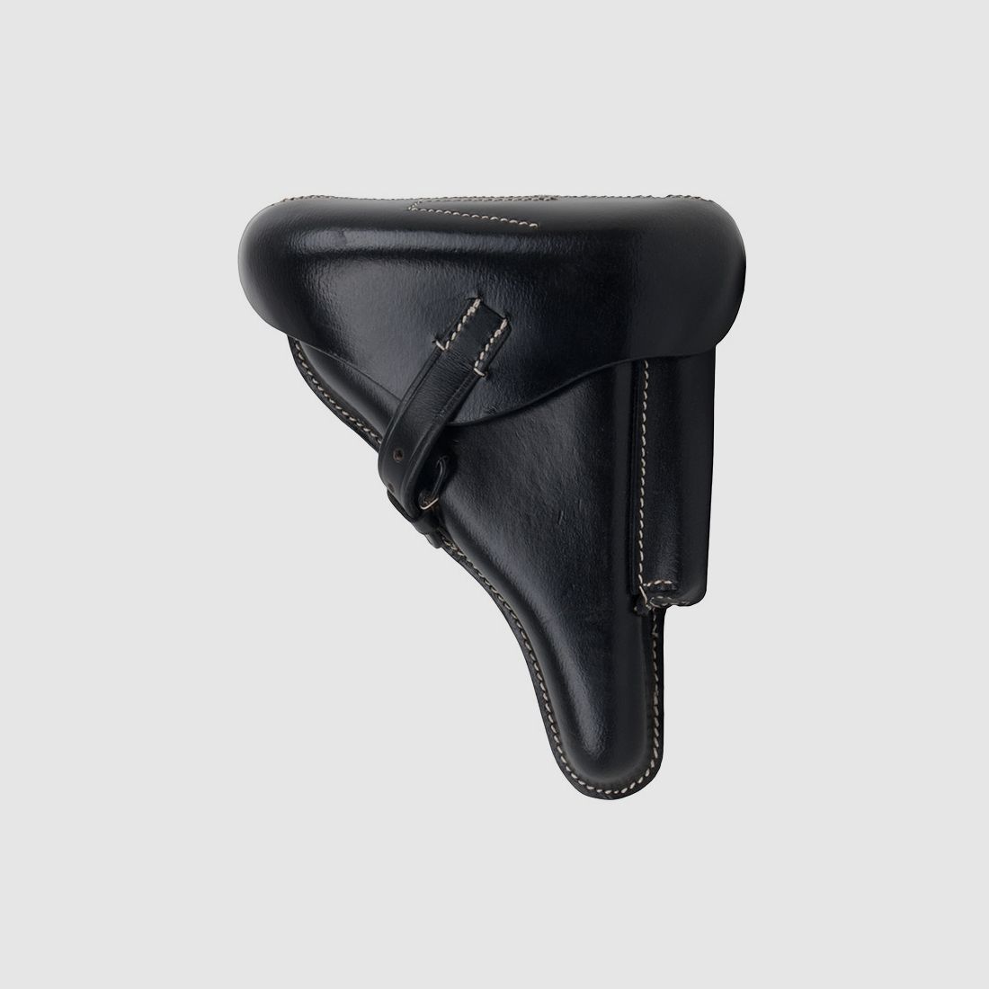 Schnellziehtasche Pistolentasche GĂĽrteltasche fĂĽr Luger Pistole P08 Leder schwarz