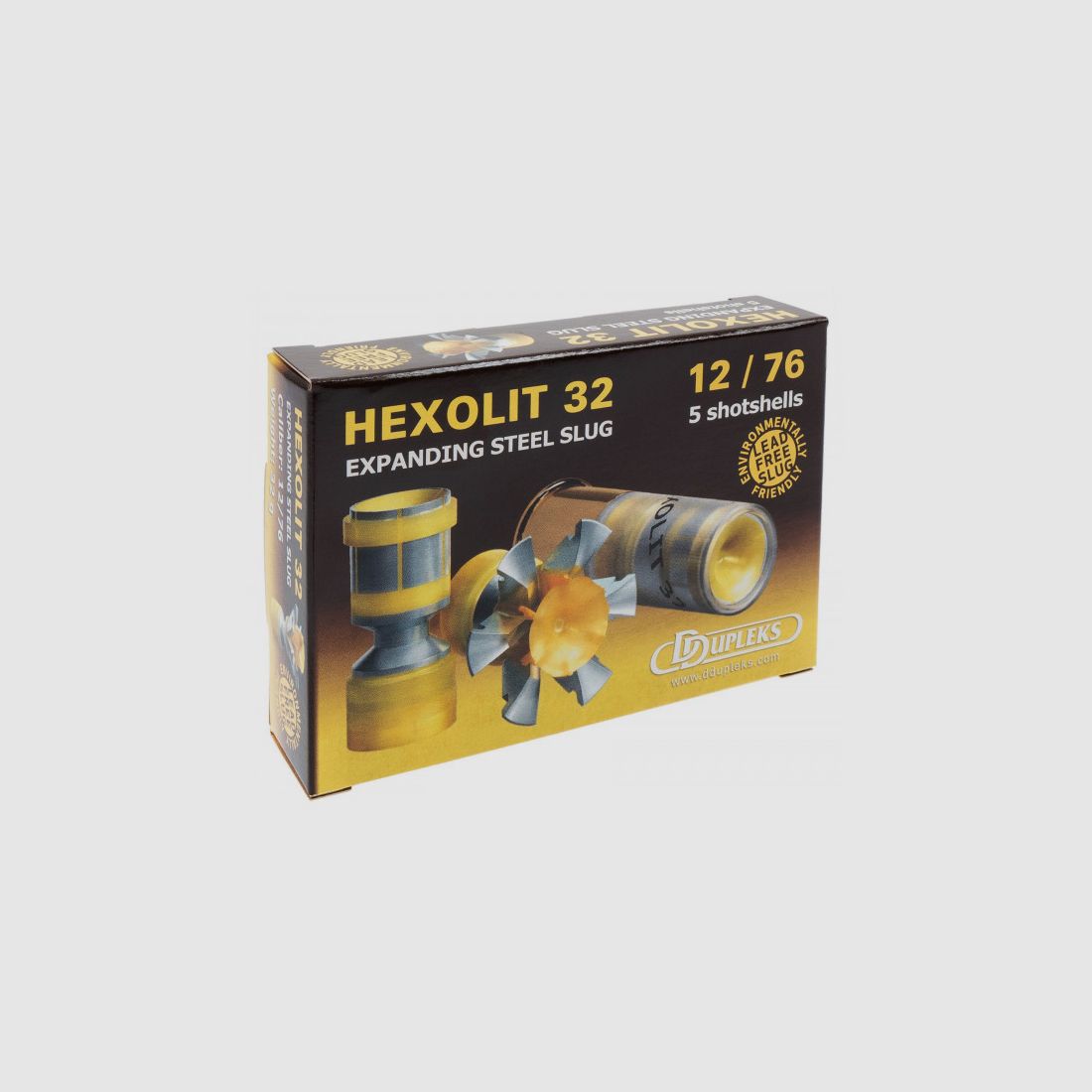 DDUPLEKS HEXOLIT 32 - 12/76 - EXPANDING STEEL SLUG - 5 SCHUSS
