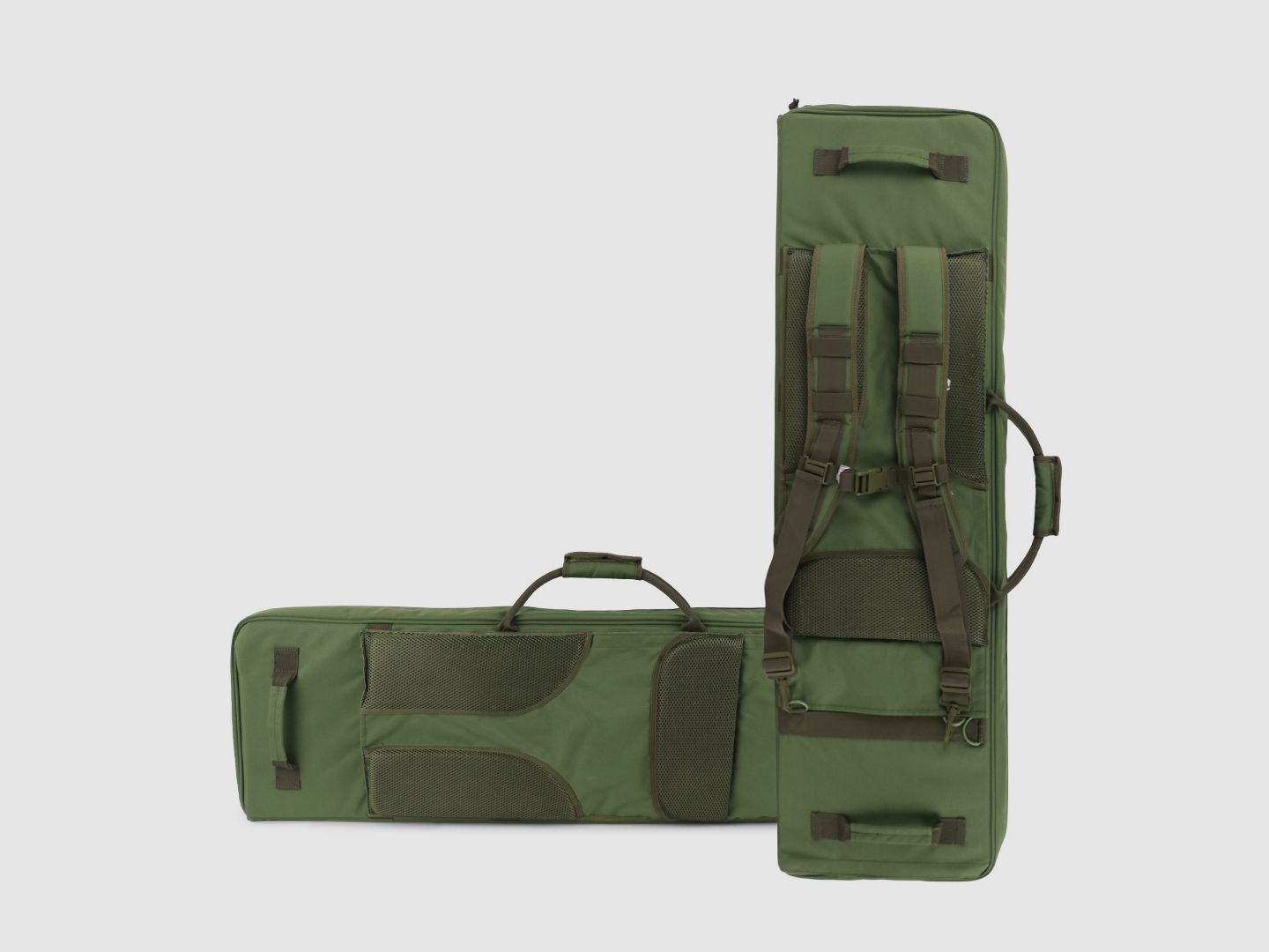 Winter Guncases Waffentasche Tactical 110 cm – Laser-Cut MOLLE, Rucksacktragesystem, 1000D Nylon (Forest)