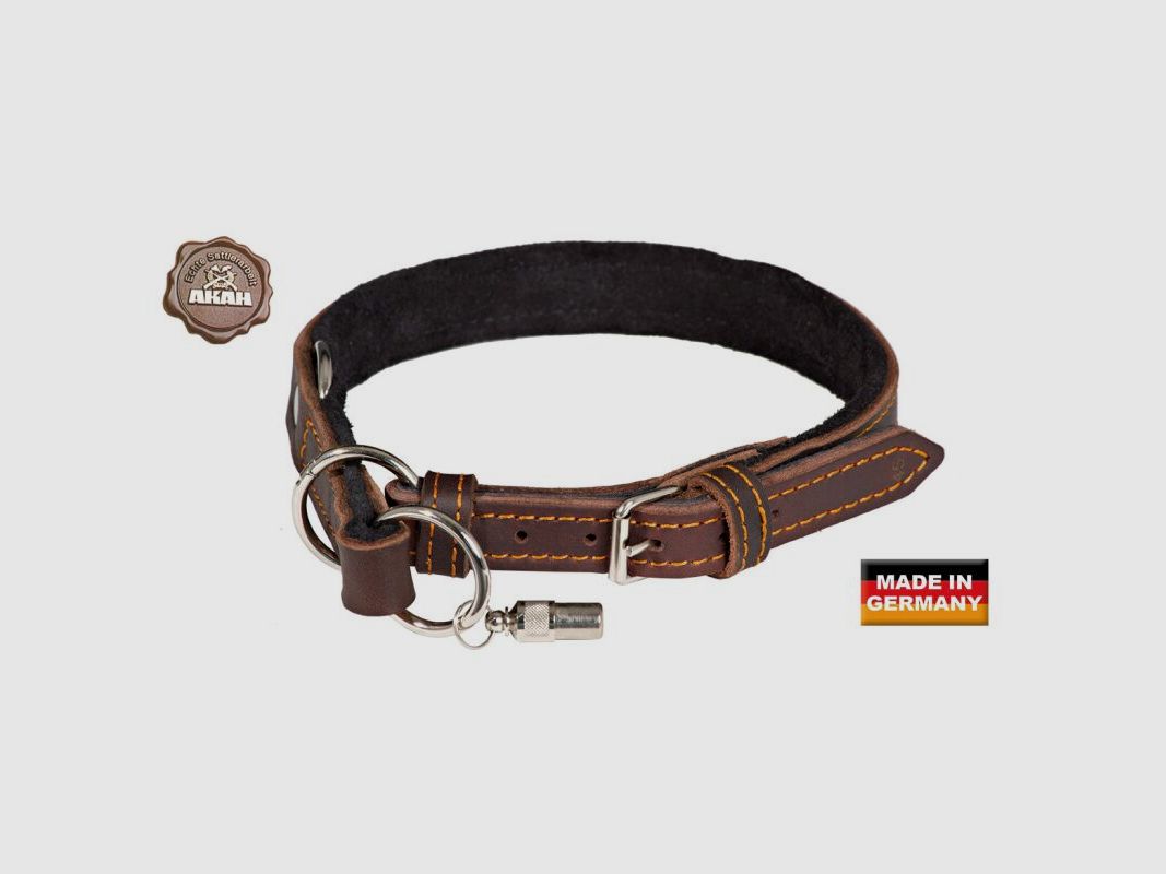 AKAH Würge Halsband Ölleder mit Begrenzung