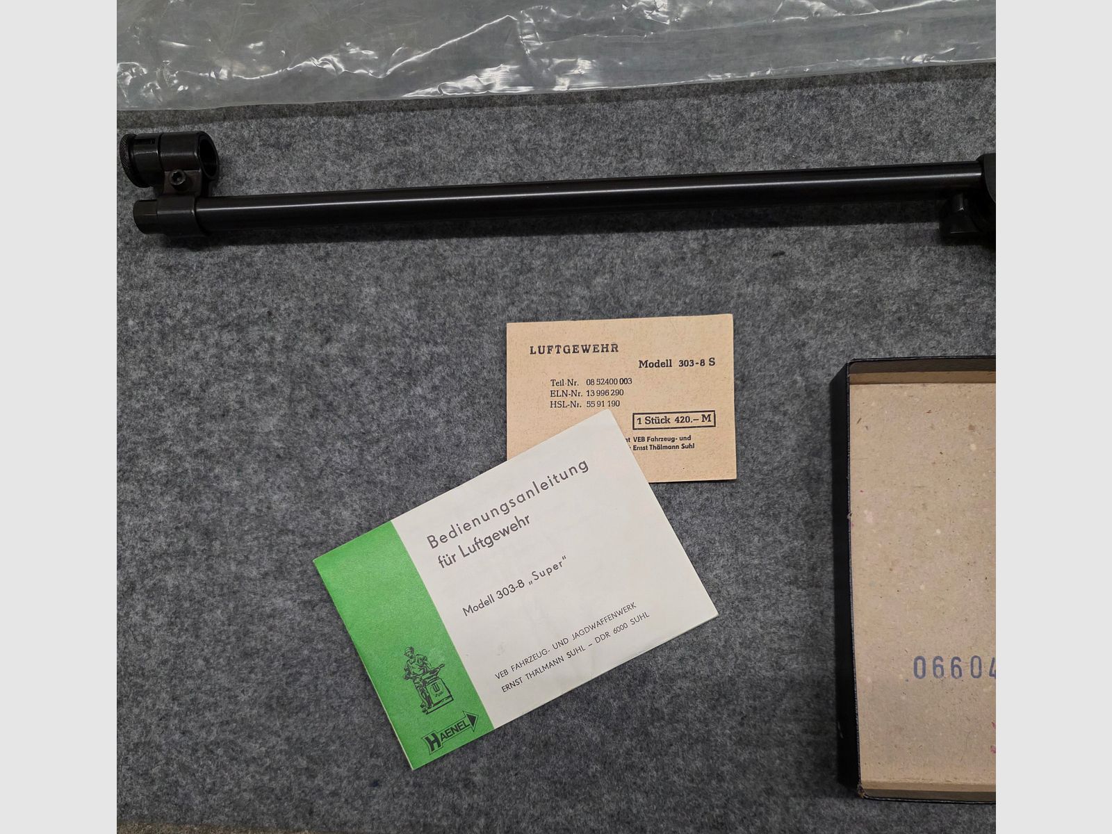 ¡Como comprado ayer en la tienda! Haenel 303 - 8 Super con disparador fino, diopter, cañón plegable, carabina de aire comprimido Kirmes 4.5mm.