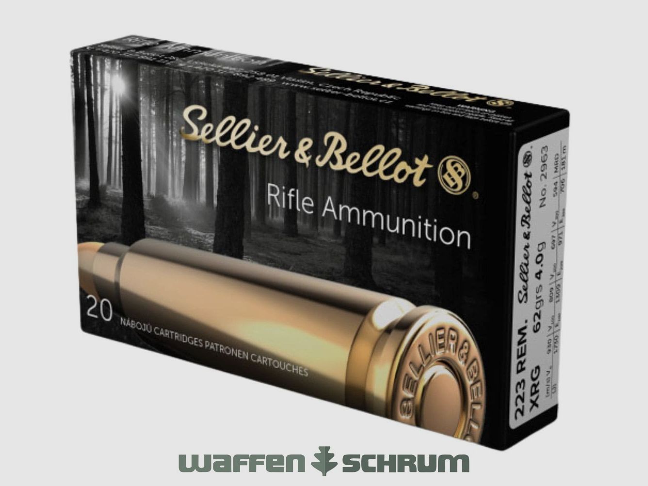 Sellier & Bellot eXergy bleifrei 4,0g - 62gr. .223Rem