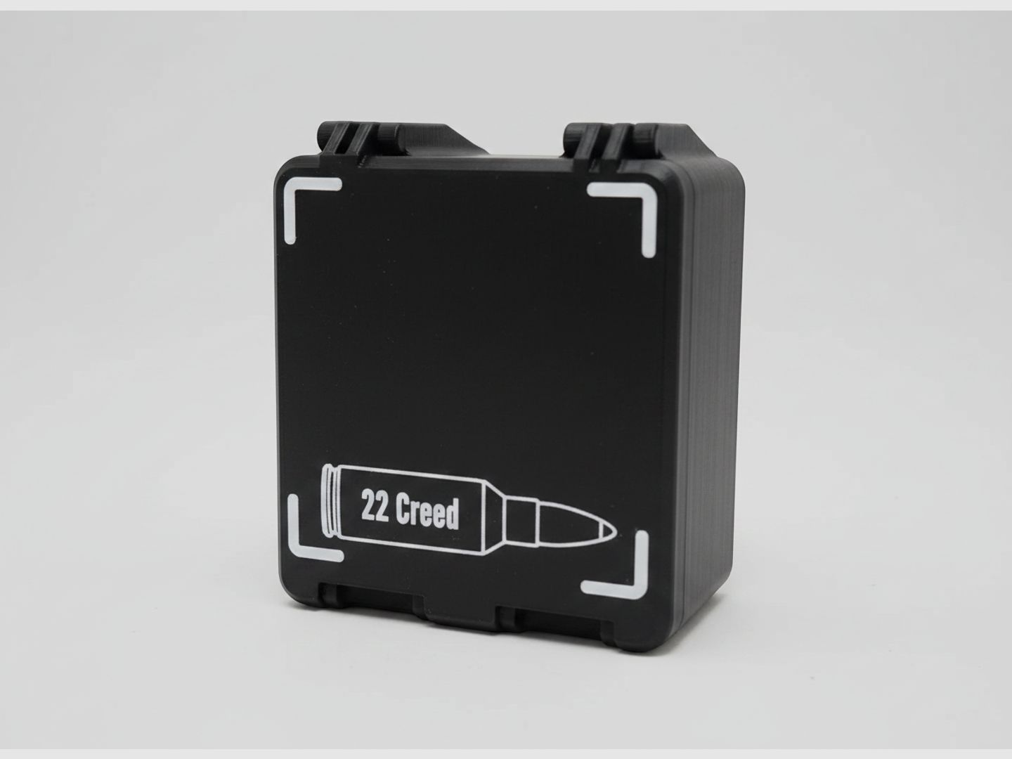 Filamelt Munitionsbox / 22 Creedmoor / 'Klapp- / Rastdeckel' / Patronenbox, Ammo Box