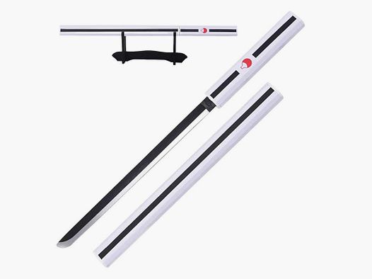 <Sasuke Uchiha Mini Katana Naruto biały z podstawą>