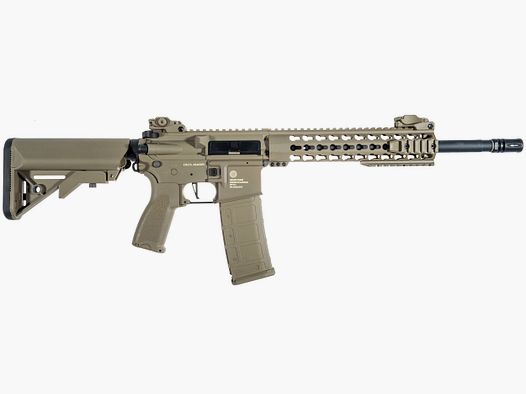 Grand Power AR15 KeyMod 10 Zoll CHARLIE ETU Delta Armory Tan S-AEG Airsoft Gewehr Frei ab 18 Jahren