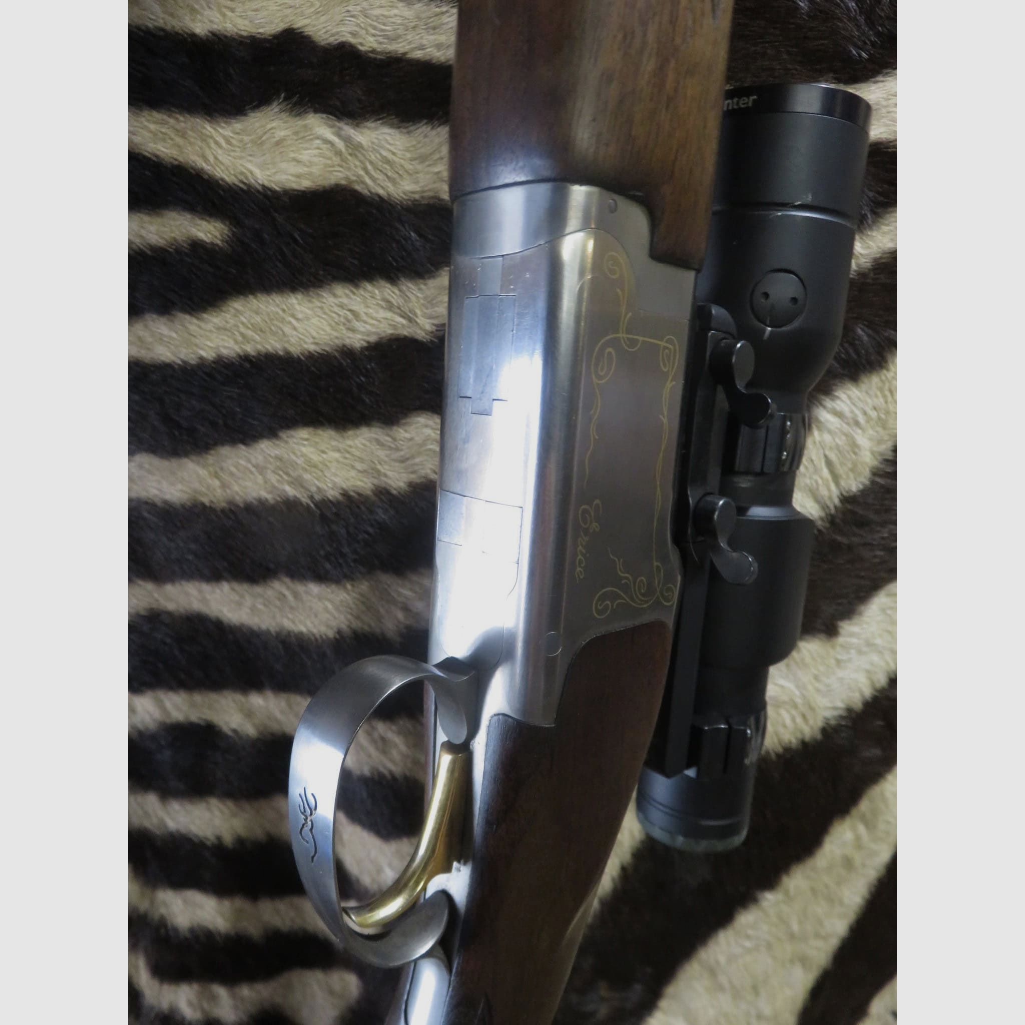 Doppelbüchse BROWNING Erice Kal. 8x57jrs Lauf 56 cm – Rotpunktvisier AIMPOINT H34S, Bild 6 von 13