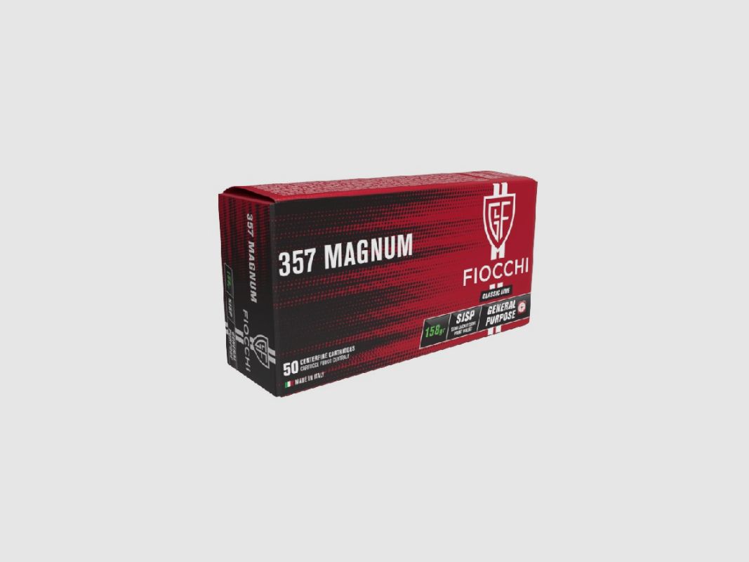 Fiocchi .357 Magnum 158 gr SJSP 50 pièces