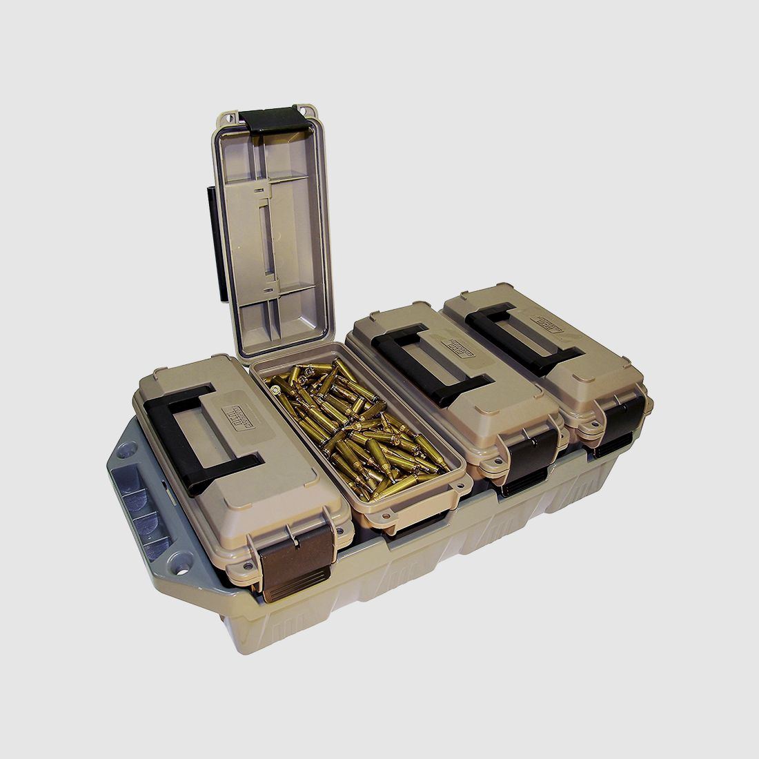 MTM 4 scatole per munizioni AC4C terra scura/verde militare