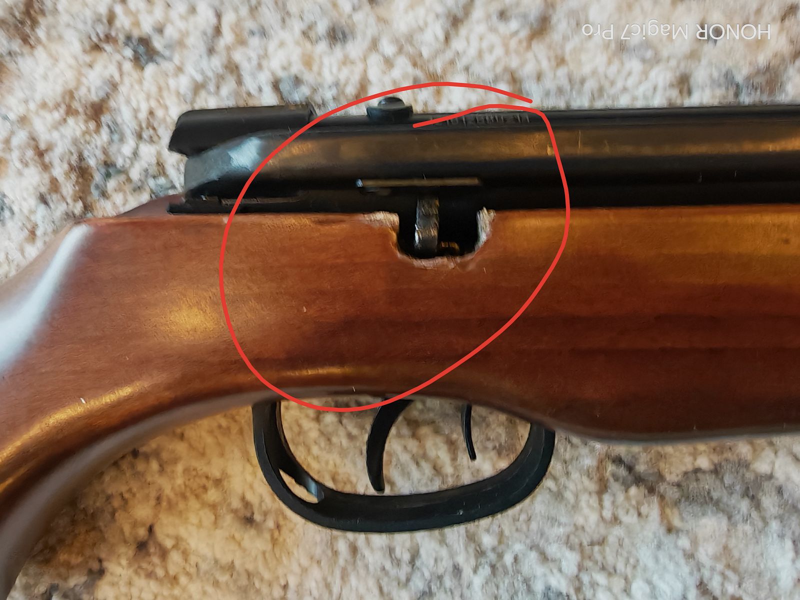 Norconia Luftgewehr B88 avec levier de tension latéral, sac, en plus un nouveau ressort d'exportation inclus