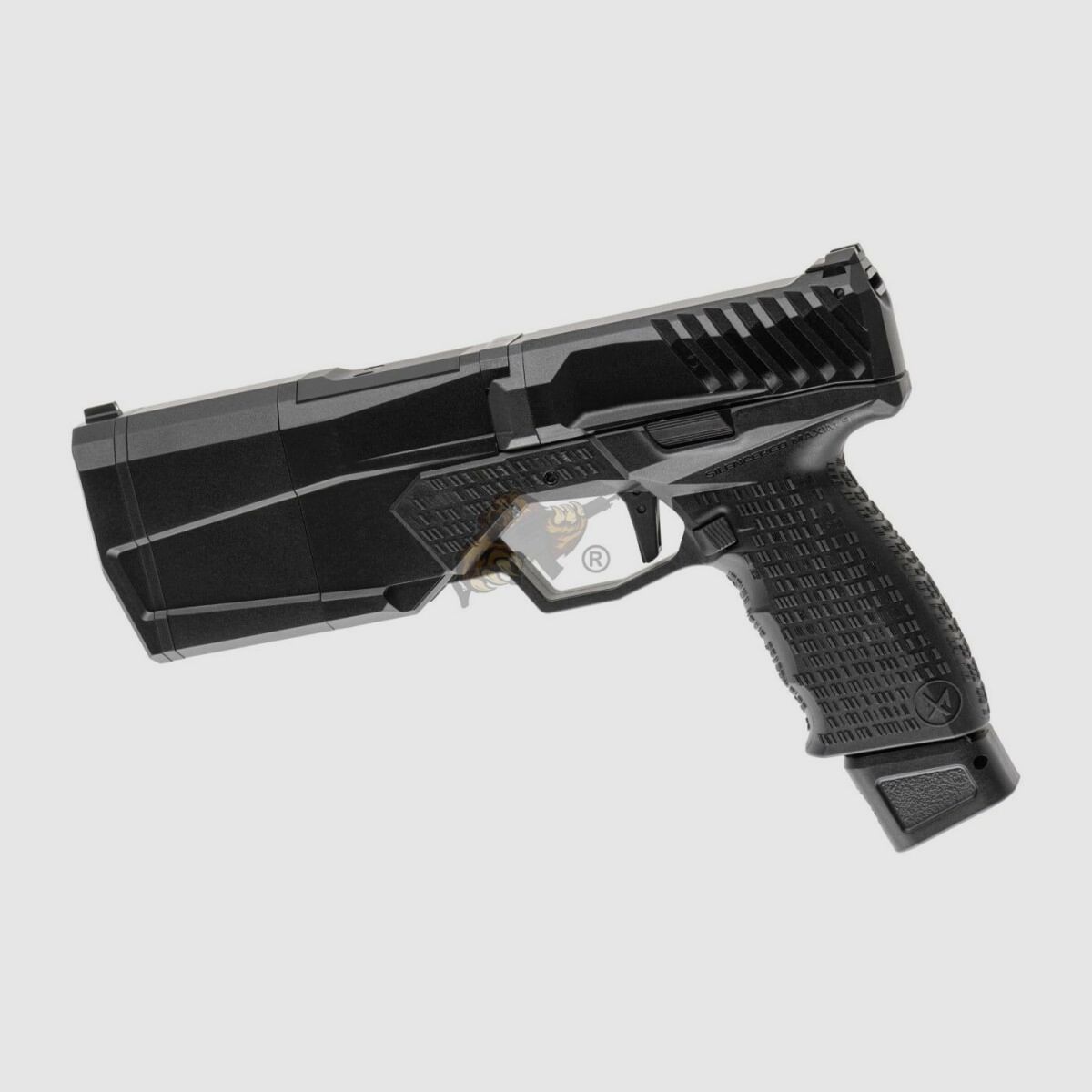SilencerCo Maxim 9 CO2 Blowback Airsoft Pistol in Nero di Krytac