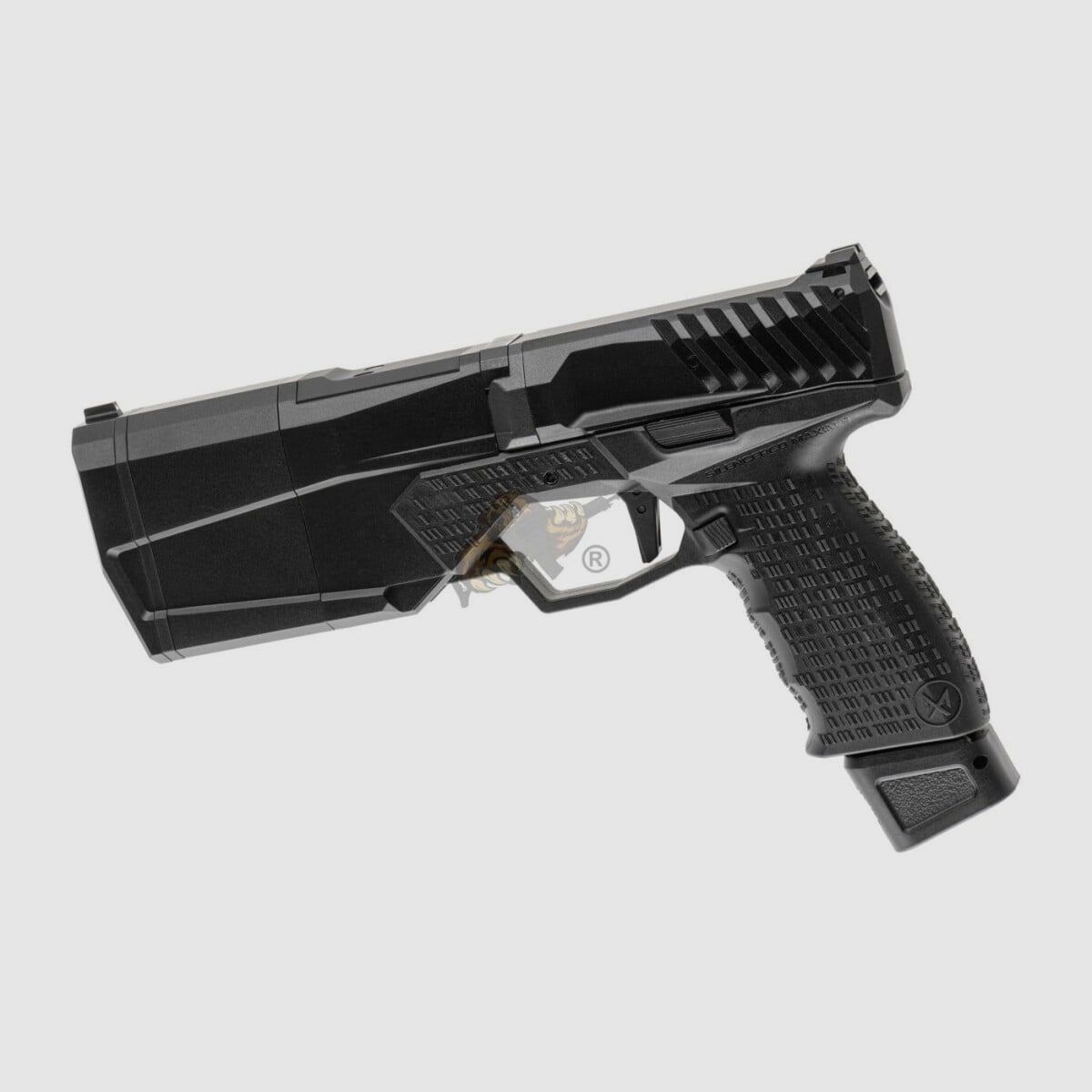 SilencerCo Maxim 9 CO2 Blowback Airsoft Pistole in Schwarz von Krytac