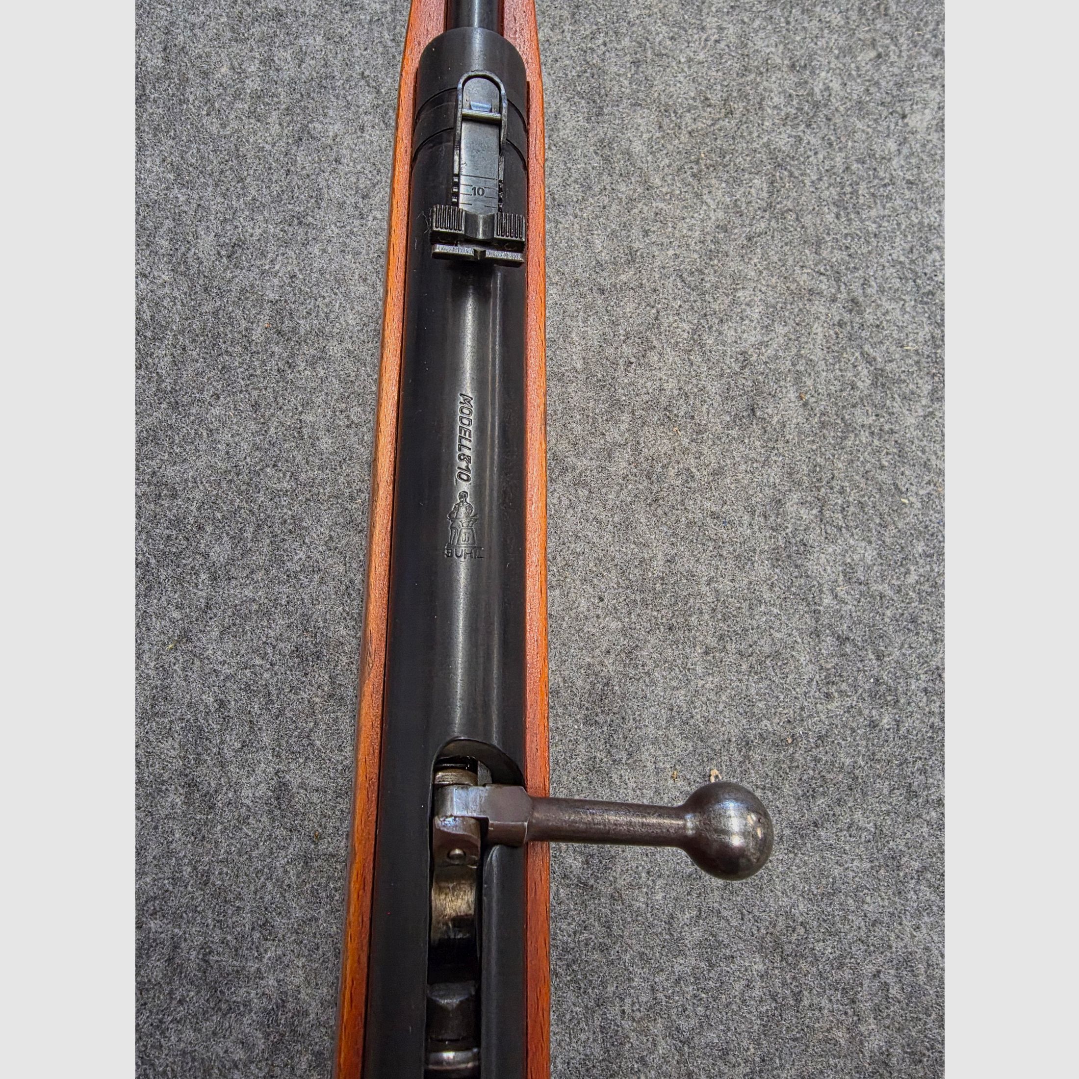 2.) Haenel Mod. 310 con sicura in Bakelite, caricatore Kirmes, fucile ad aria Cal. 4.4mm