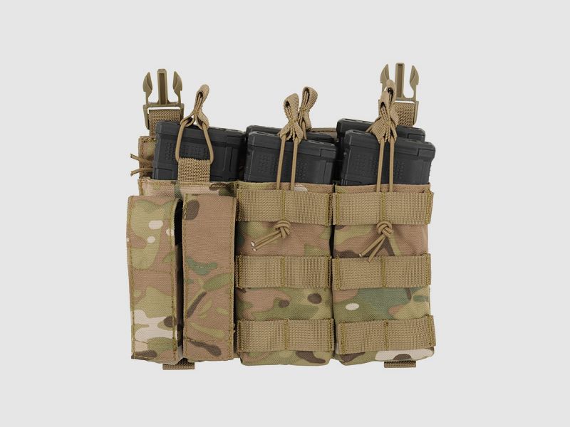 Buckle Up Triple 5.56/Pistol Pouch Panel - MC