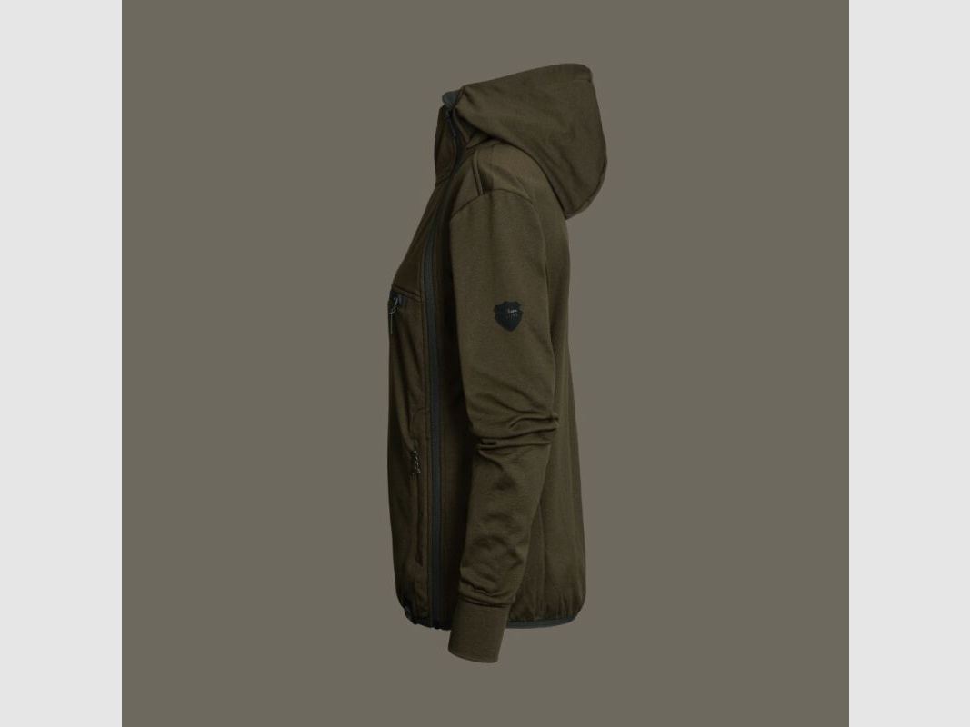 Northern Hunting Damen Fleecehoodie Saga Braun