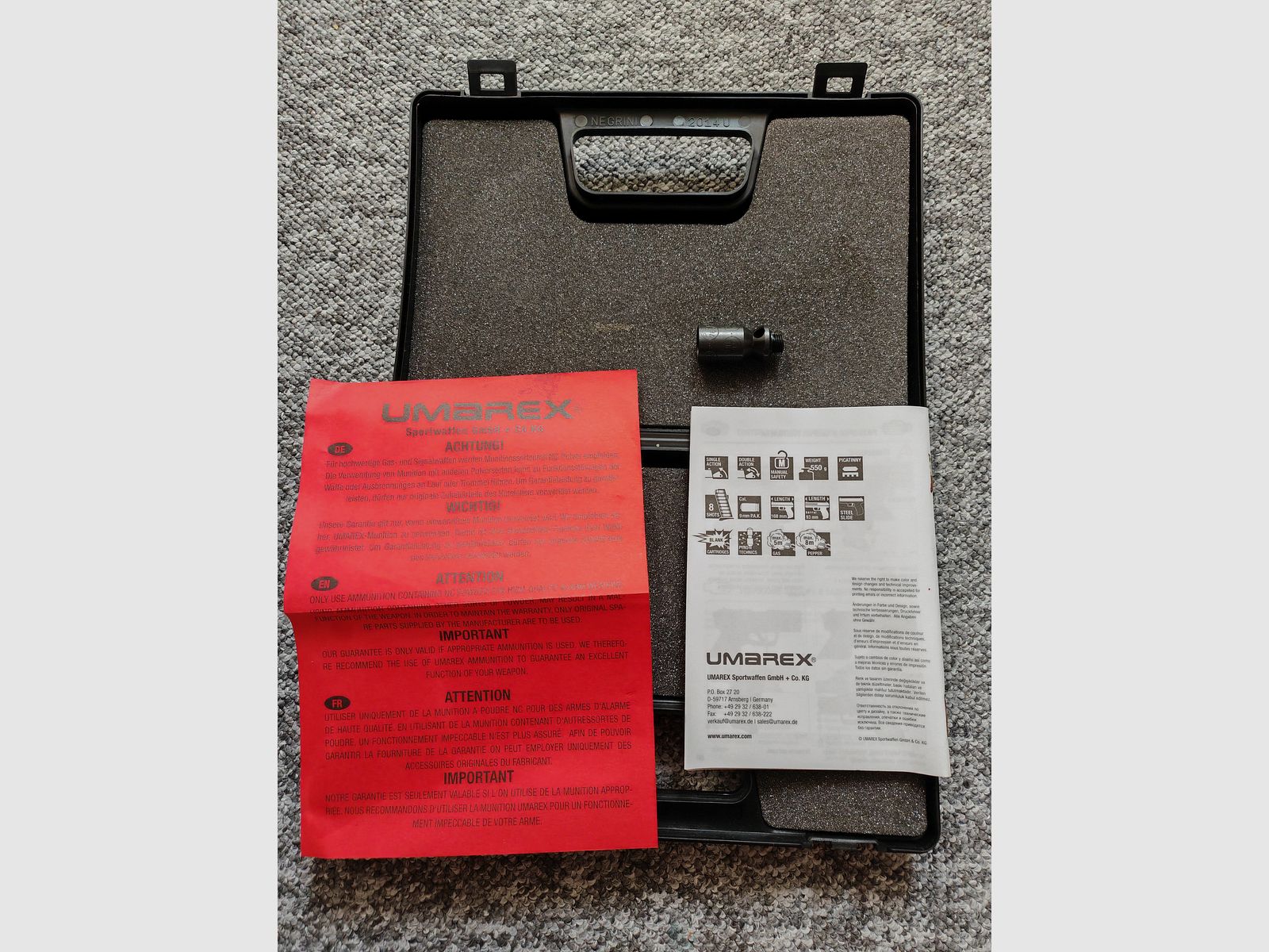 Umarex Walther PK380 PK 380 9mm P.A.K. | Nur Koffer und Zubehör