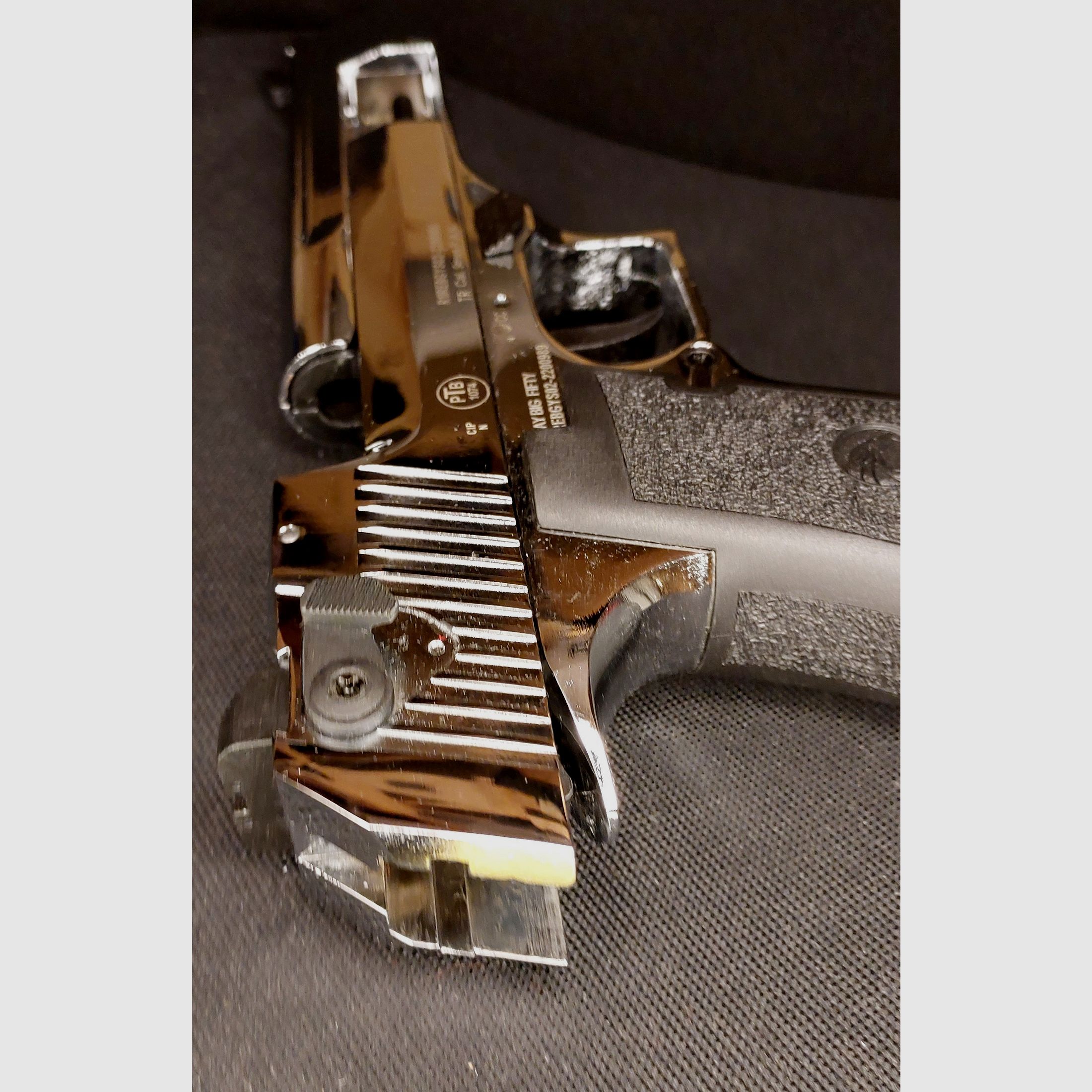 Retay Big Fifty Schreckschusspistole 9mm P.A.K. Chrom-Finish (PTB 1074) wie neu!