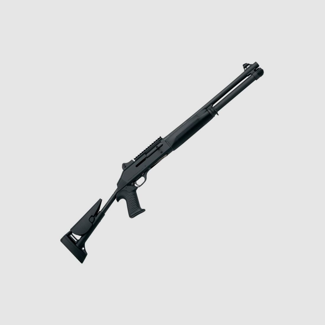 Benelli M4 Sport è il primo semiautomatico Benelli con meccanismo di funzionamento a presa di gas geniale e innovativo, coperto da brevetto Benelli.