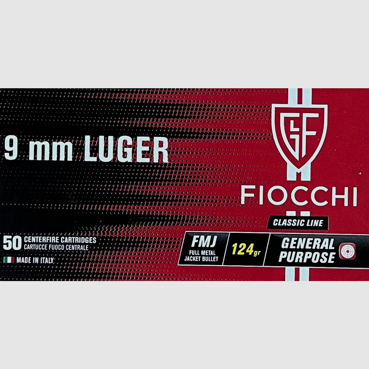 Fiocchi 9mm luger FMJ 124grs - 50 Schuss