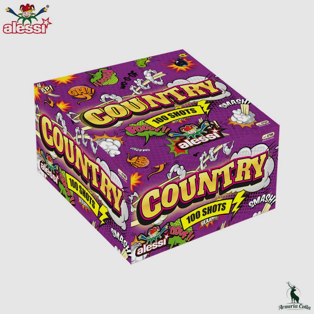 Alessi Fireworks Battery 100 Shots Zanzibar/Tango/Country/Laramie Art. 679X, image 3 of 4