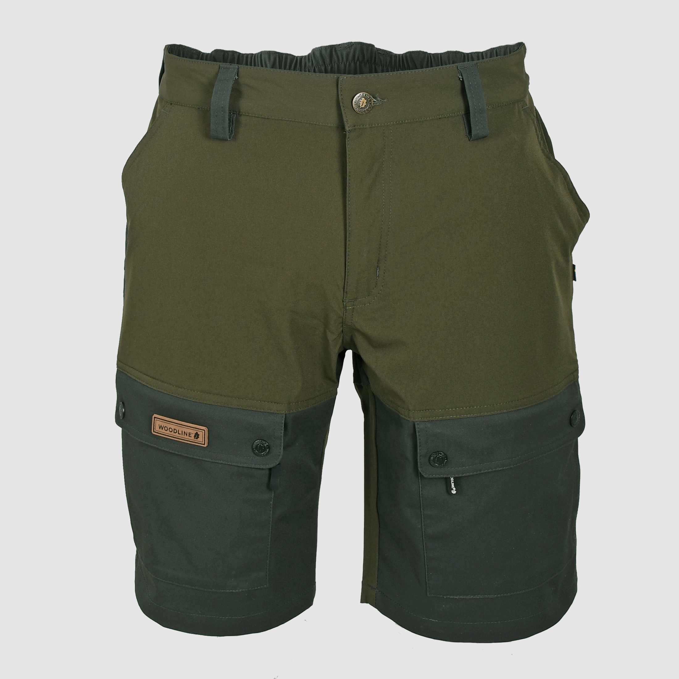 Woodline Shorts Boksund Green/Grey M