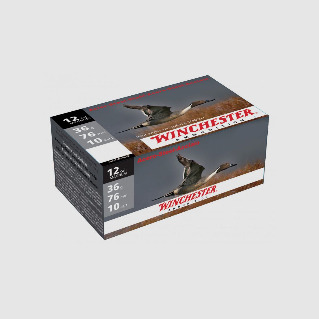 PACKUNG MIT 25 PATRONEN WINCHESTER 12/76 STEEL MG 36G PB3, Bild 1 von 2