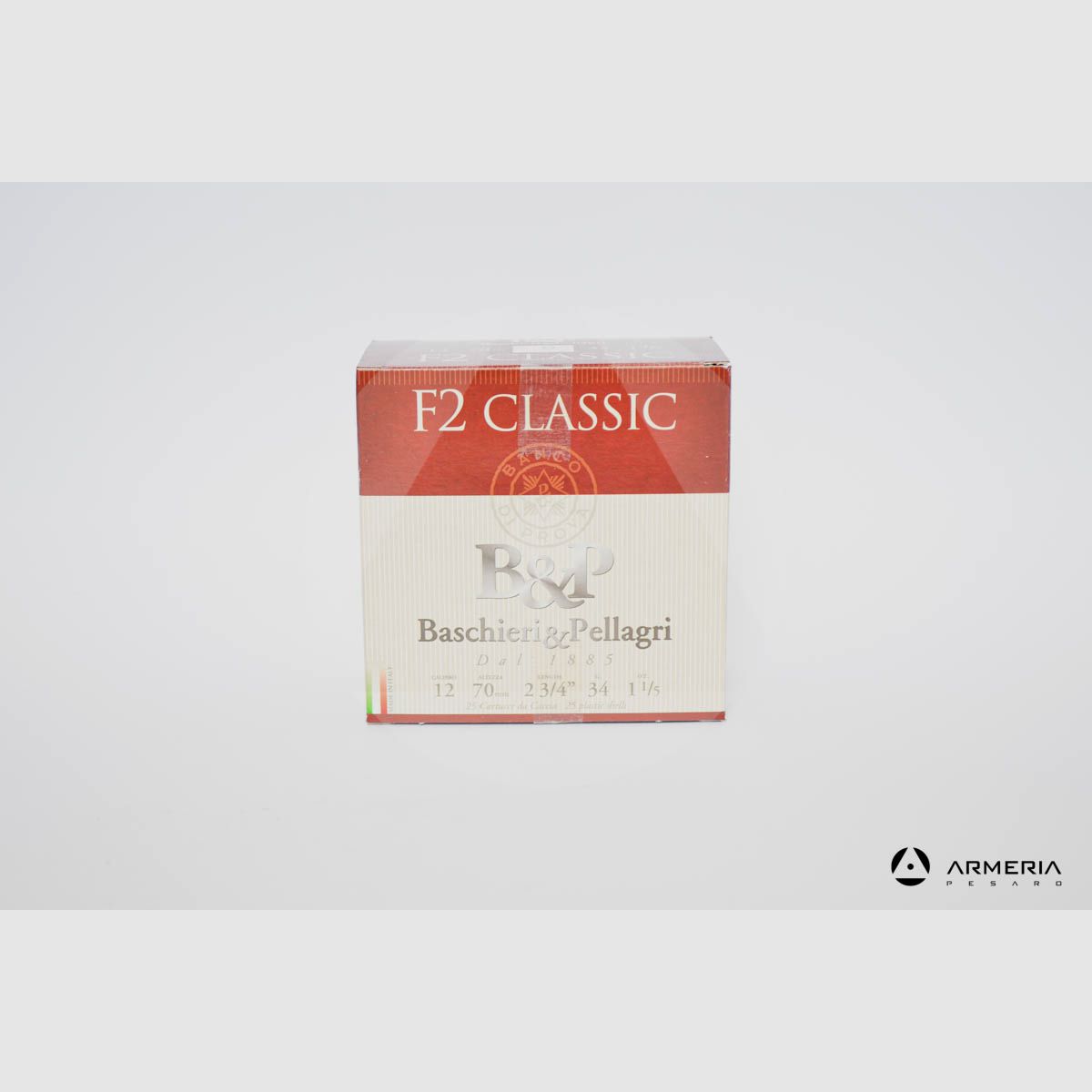 B&P Baschieri e Pellagri F2 Classic calibre 12 – Plomo 8 – 25 cartuchos, imagen 1 de 2