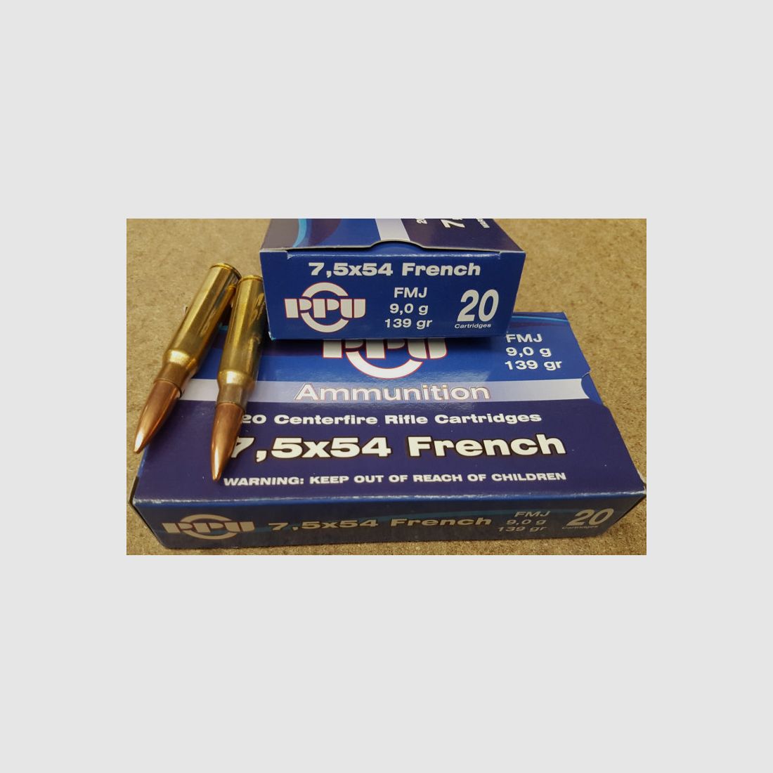 7,5x54 French/ MAS /139grs FMJ PPU 20 Stk.