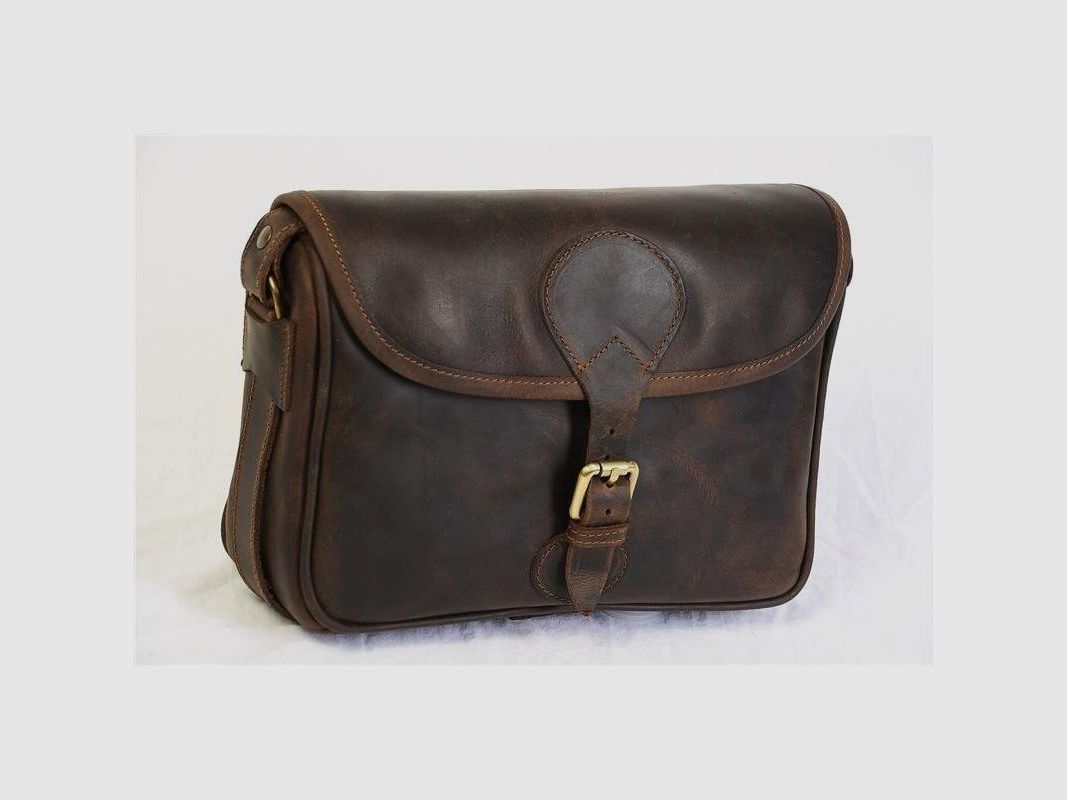 Genovese Tasche für 160 Patronen aus Vintage-Leder