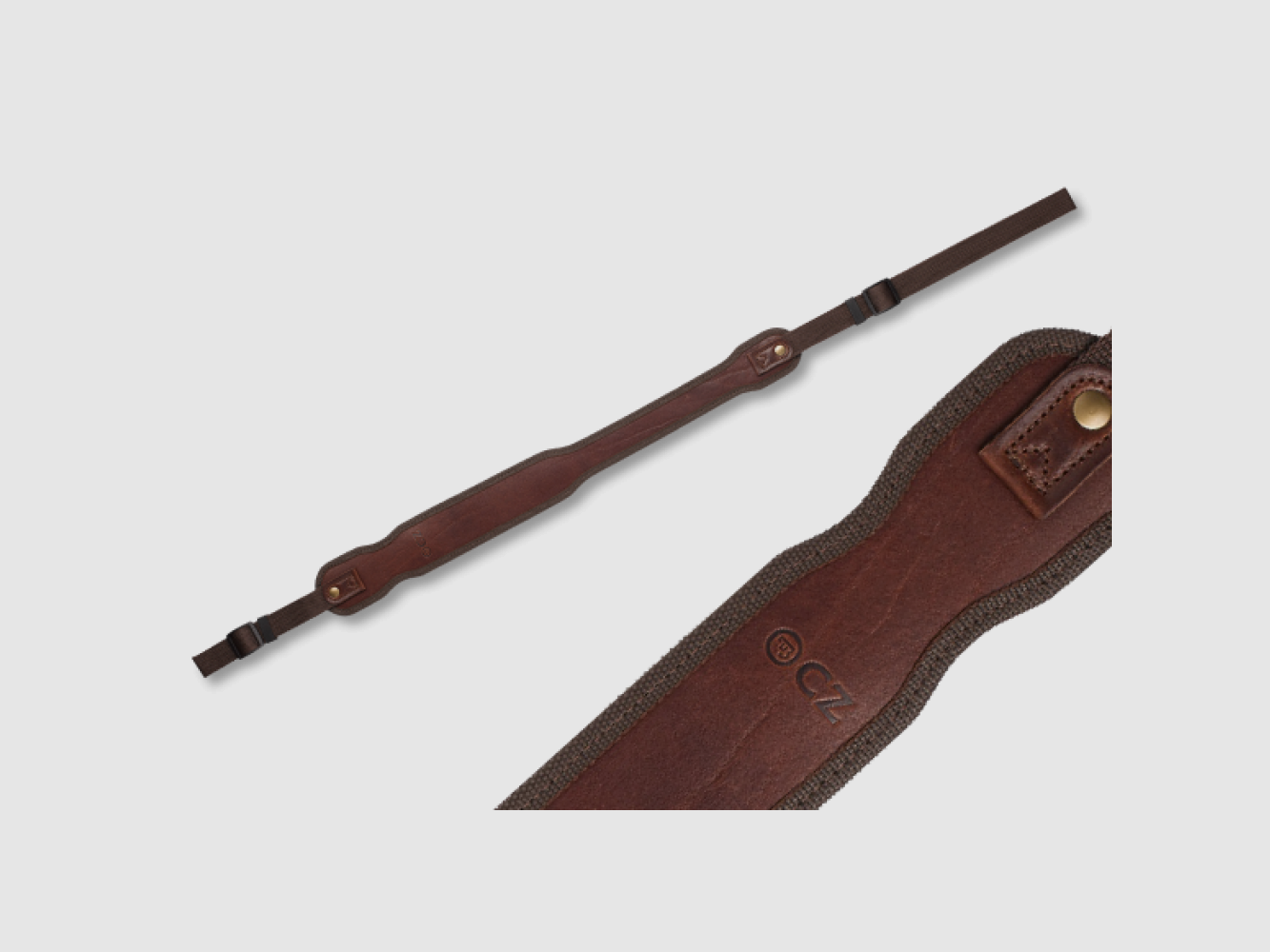 Sangle de fusil CZ en cuir / caoutchouc - léger