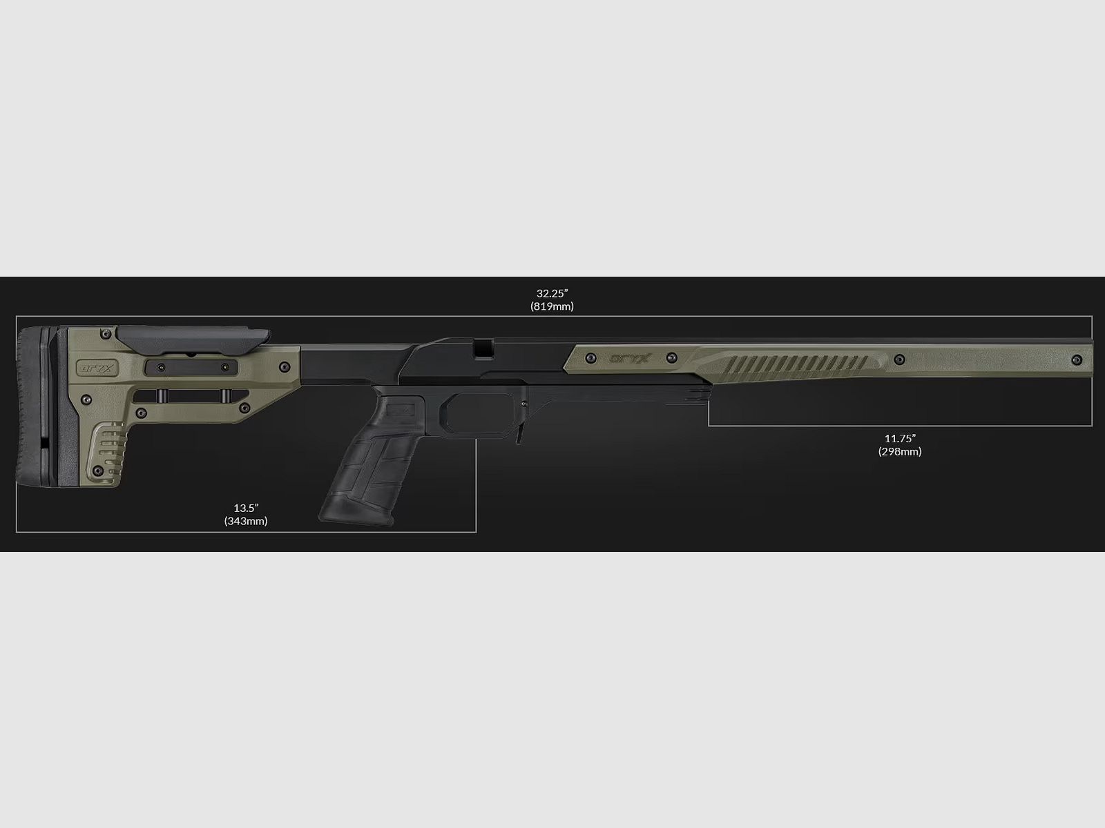 Chassis MDT ORYX für Tikka T3/T3X kurze Aktion Schwarz, Bild 7 von 7