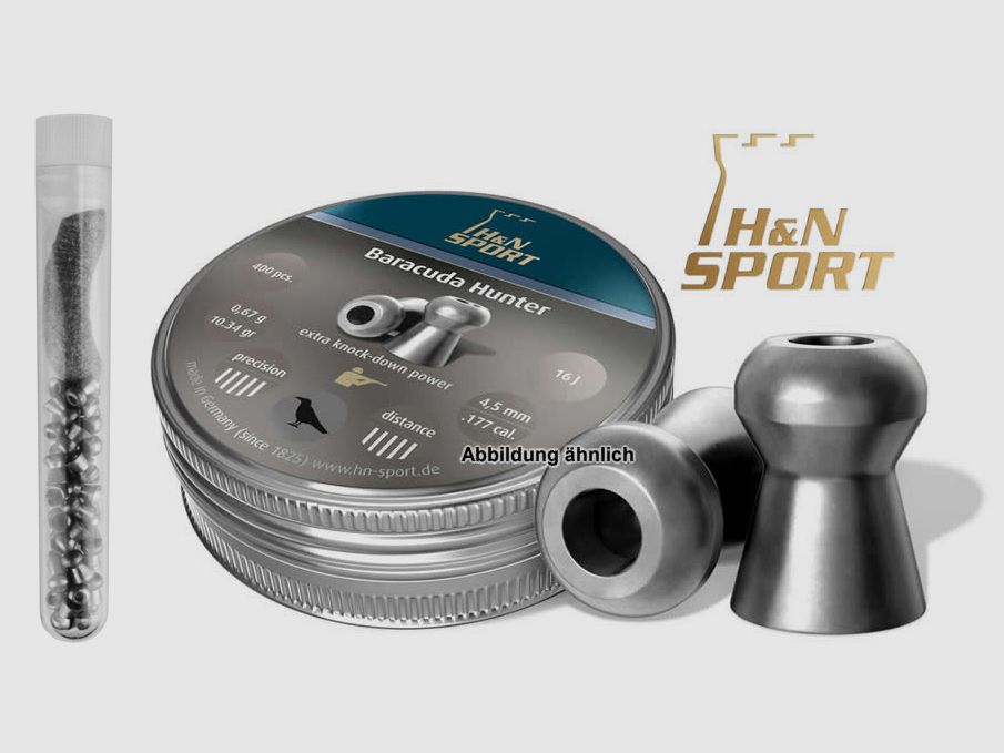 Testpack 40 StĂĽck H N Jagd-Diabolo BARACUDA HUNTER, Kal. 4,5 mm, 0,67 g