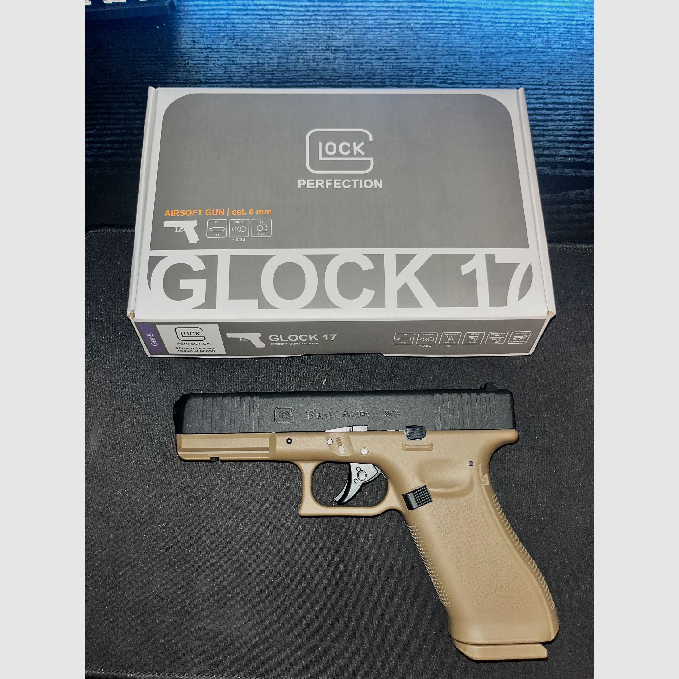 Glock 17 Gen5 blk-coy co2 6mm bb Airsoft 
