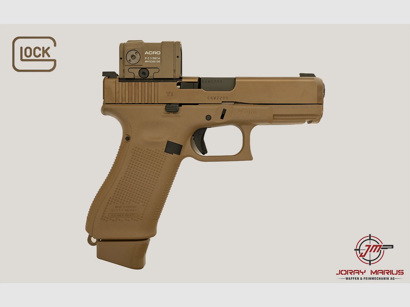 Glock 19X MOS 9mm Para mit Aimpoint ACRO P-2 FDE, Bild 1 von 3