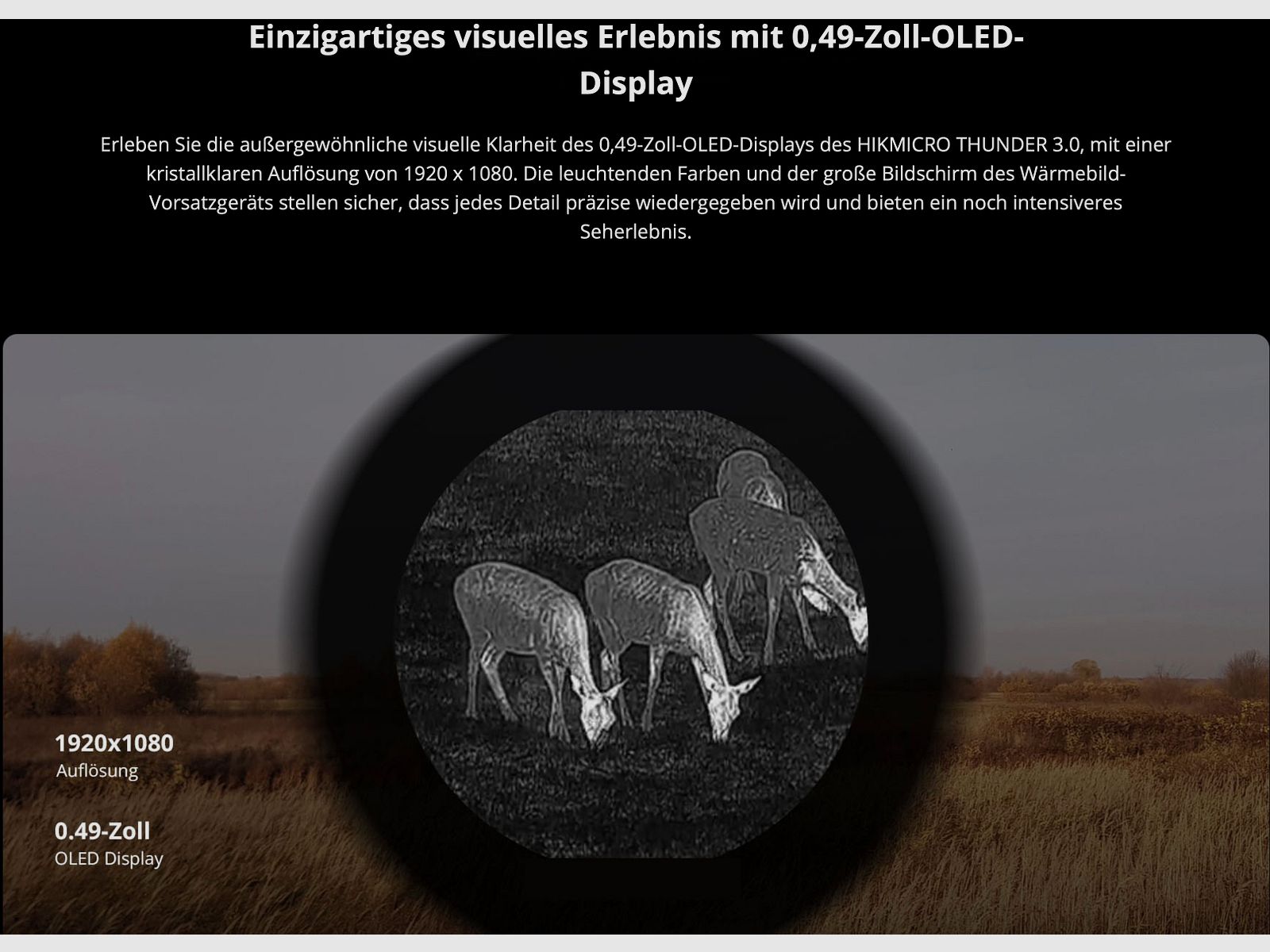 Hikmicro 50-2-128 Clip-On Thunder TQ35C 3.0 Wärmebildvorsatzgerät 640 x 512 12µm < 15 mK