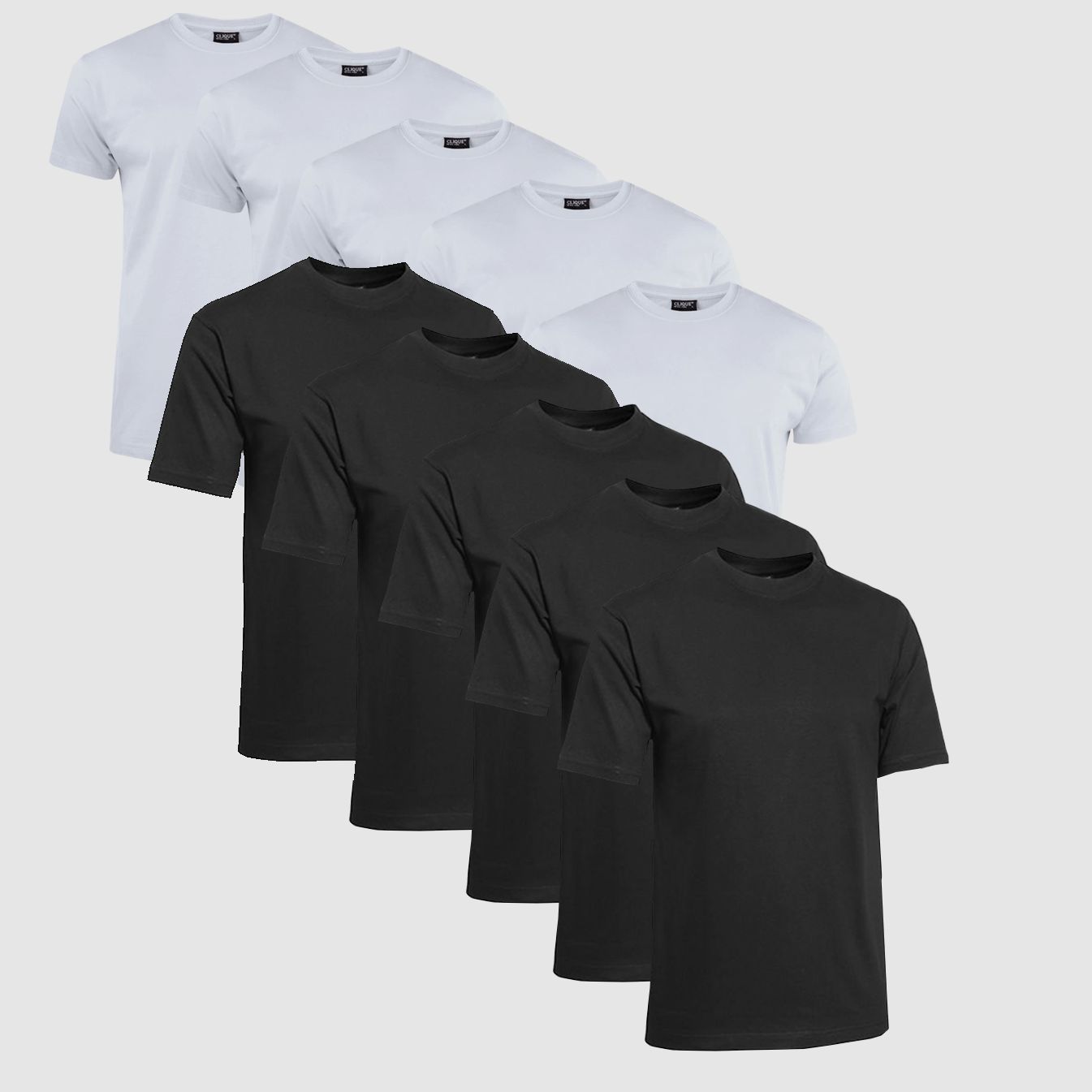 Clique T-Shirt Mężczyźni 10 Pack Biały/Czarny
