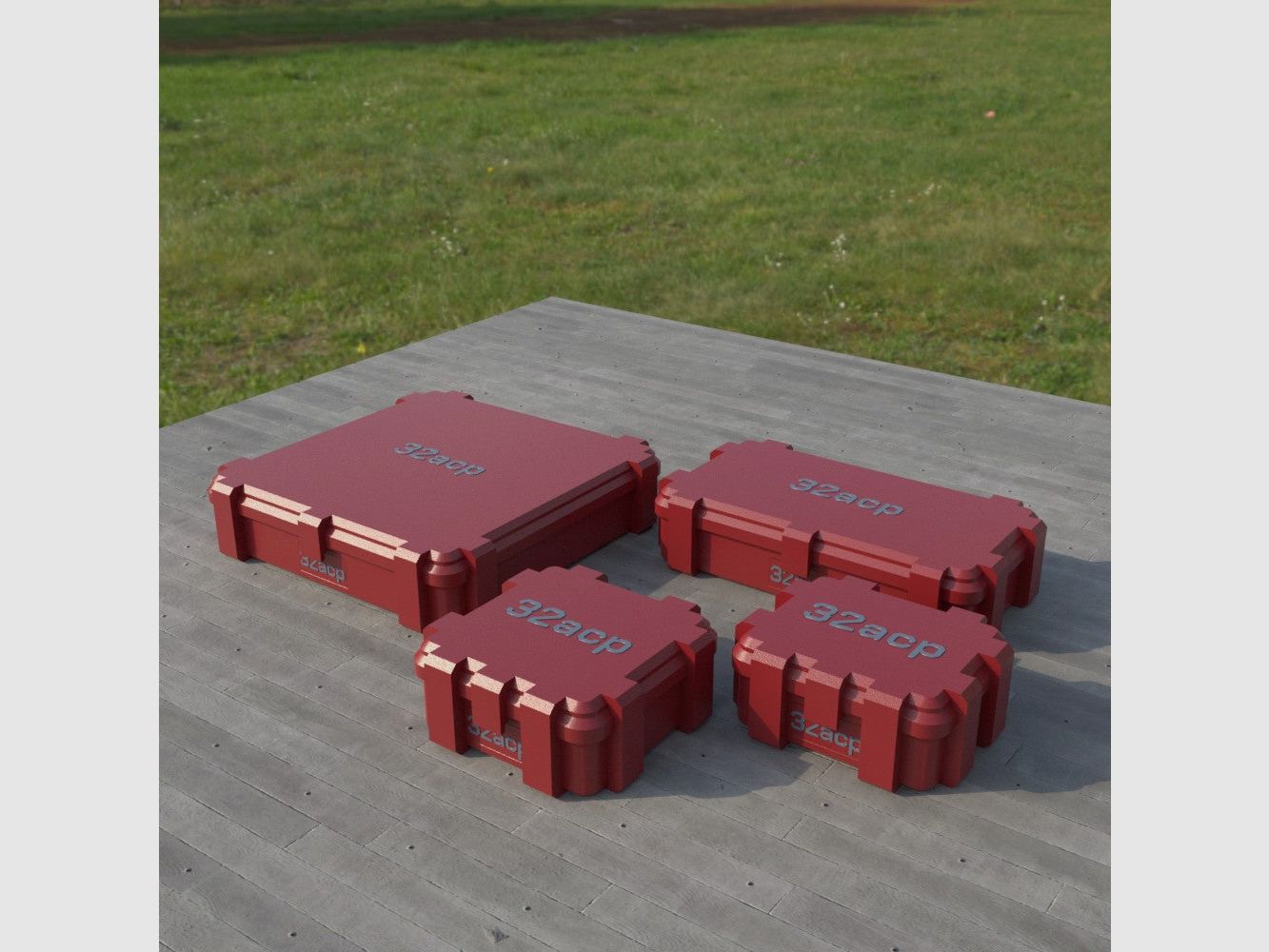 Filamelt scatola per munizioni / .32 ACP / 'coperchio a ribalta' / scatola per cartucce, scatola per munizioni