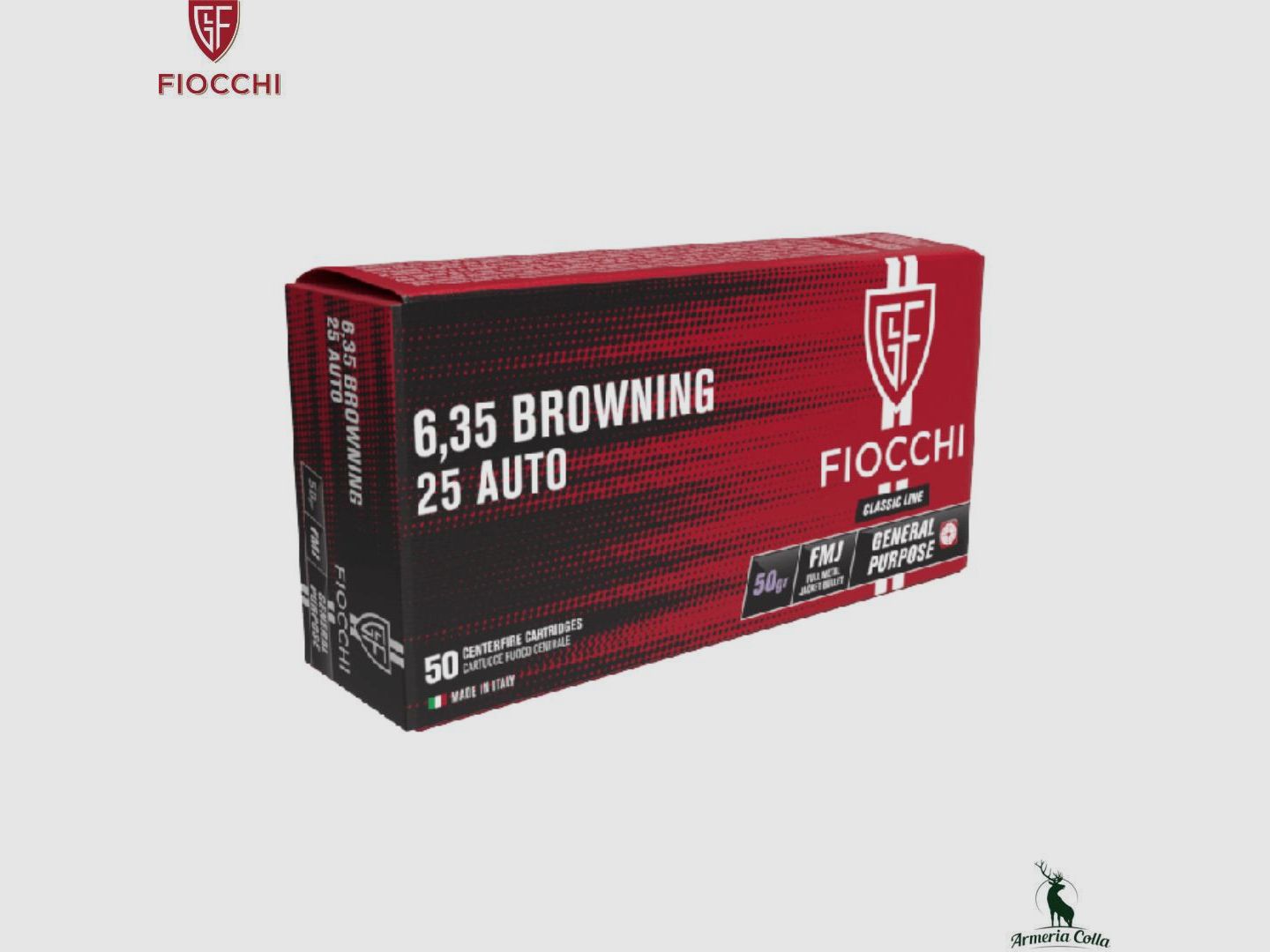 Fiocchi Munizioni Fmj cal. 6,35 Browning art. 706350