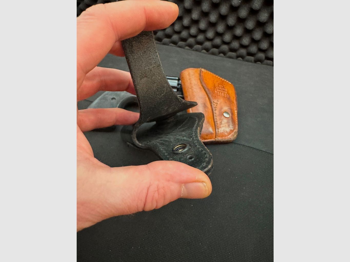 Schnellziehholster Gürtelholster Set, Revolver (?), Brian C Foster und VIKING, Markenholster