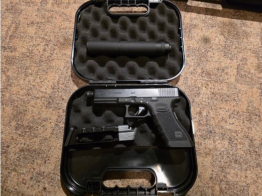 Glock 17 CO2 4,5mm Diabolo con rosca en el cañón, Blowback