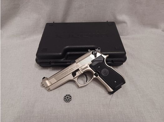Beretta 92 FS Nickel / 4,5 mm Diabolo / CO2 / Pistole / OVP (46)