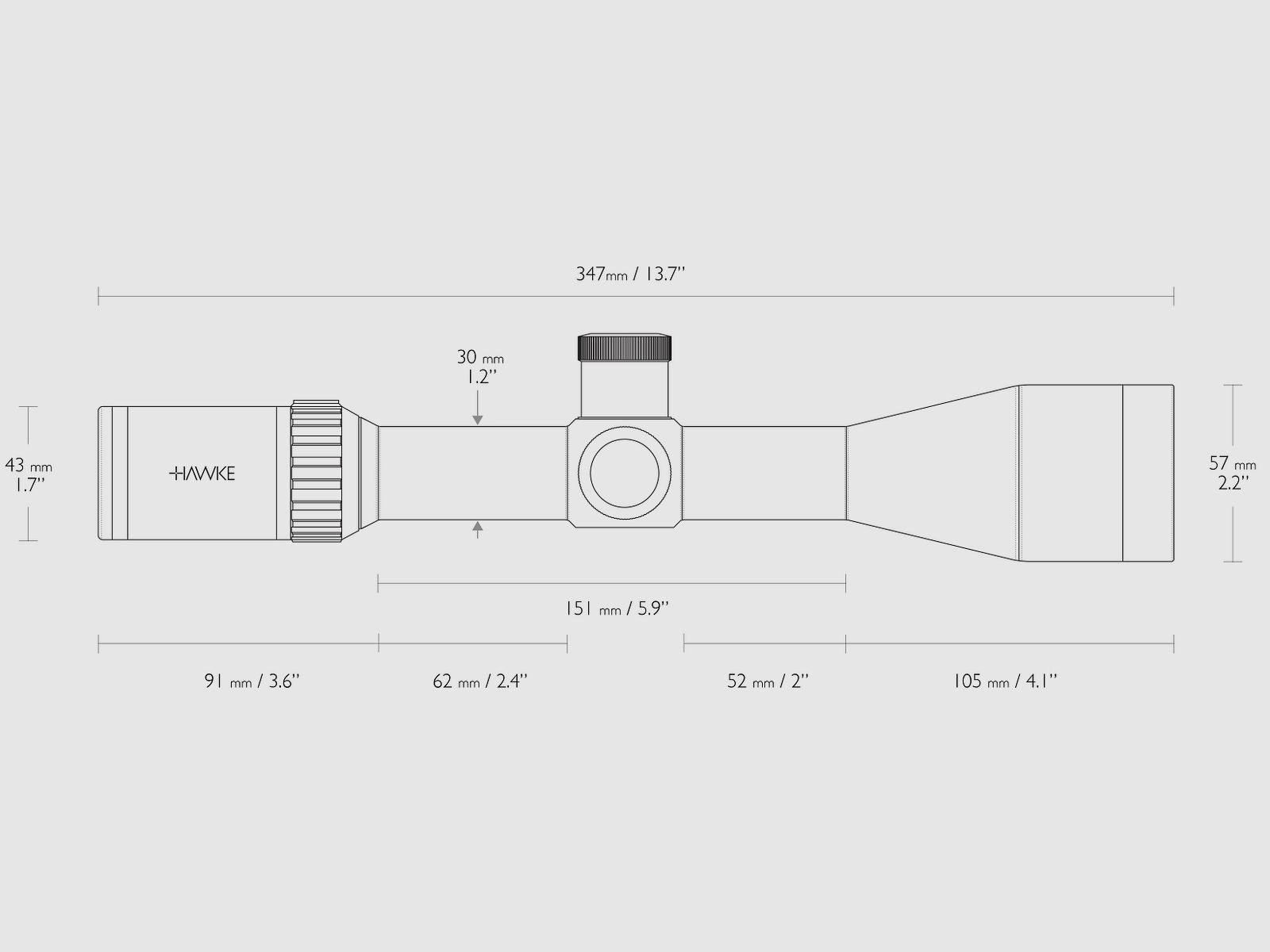 Hawke 14295 Zielfernrohr VANTAGE 30 WA SF IR 4-16x50 RIMFIRE .22 LR HV ABSEHEN-Copy