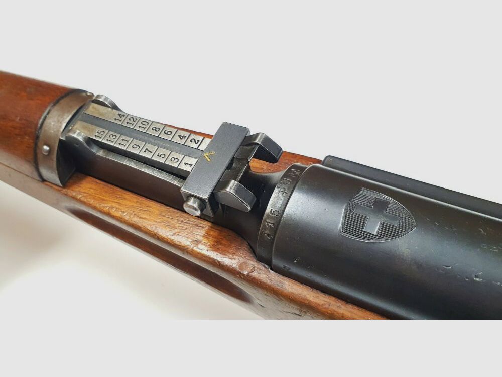 Fabryka broni Bern karabina powtarzalna Fabryka broni Bern Szwajcarski K31 Kaliber 7,5x55 Szwajcarski kompletny z dopasowanymi numerami + bagnet